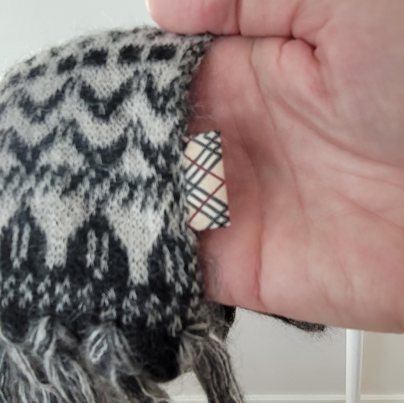 Burberry Kid mohair blend long striped scarf - Picture 5 of 10